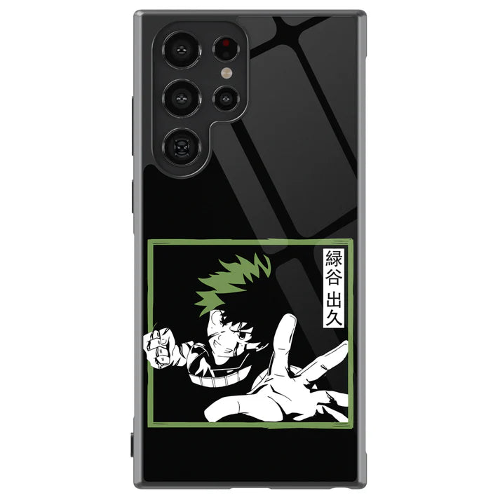 My Hero Academia Deku Izuku Tempered Glass Tough Soft Silicone Samsung Case