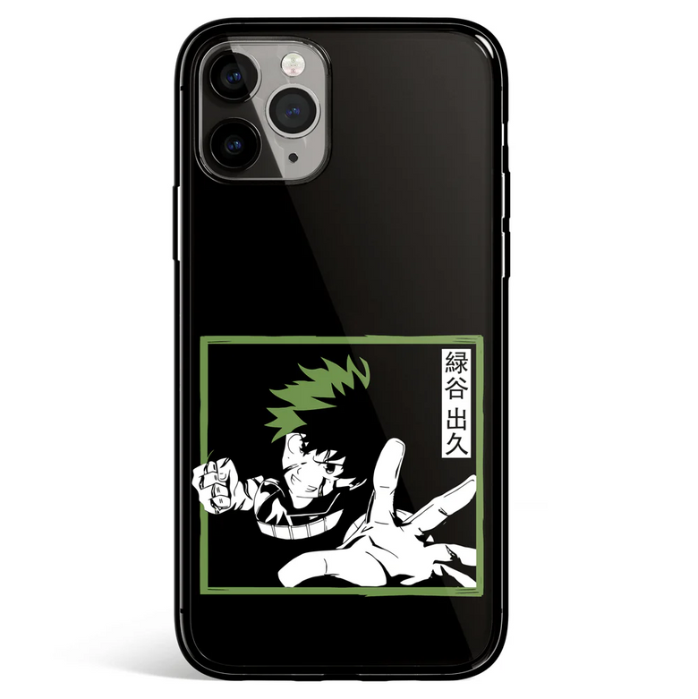 My Hero Academia Deku Izuku Tempered Glass Soft Silicone iPhone Case