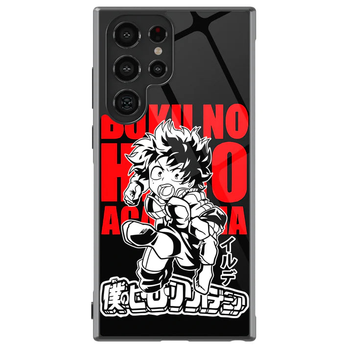 My Hero Academia Boku No Hero Tempered Glass Tough Soft Silicone Samsung Case