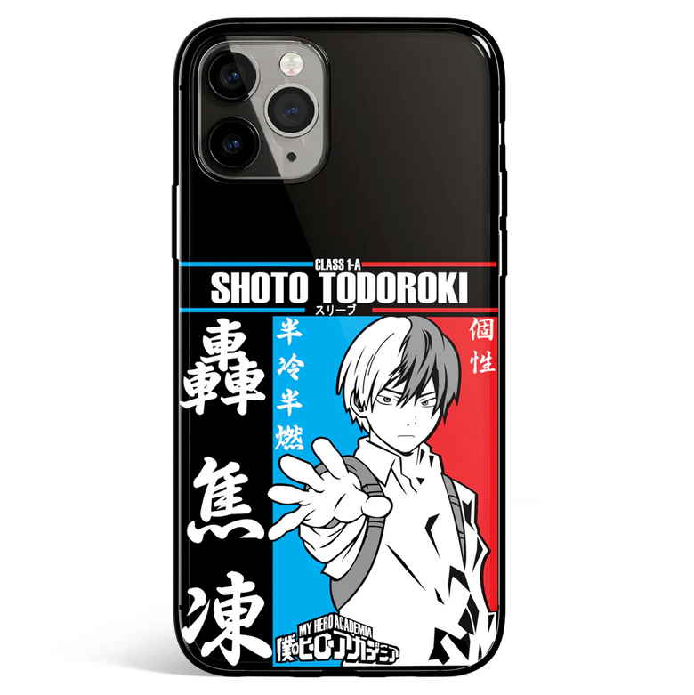My Hero Academia Shoto Tempered Glass Soft Silicone iPhone Case