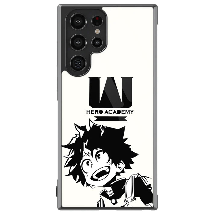 My Hero Academia Deku Izuku Tempered Glass Tough Soft Silicone Samsung Case