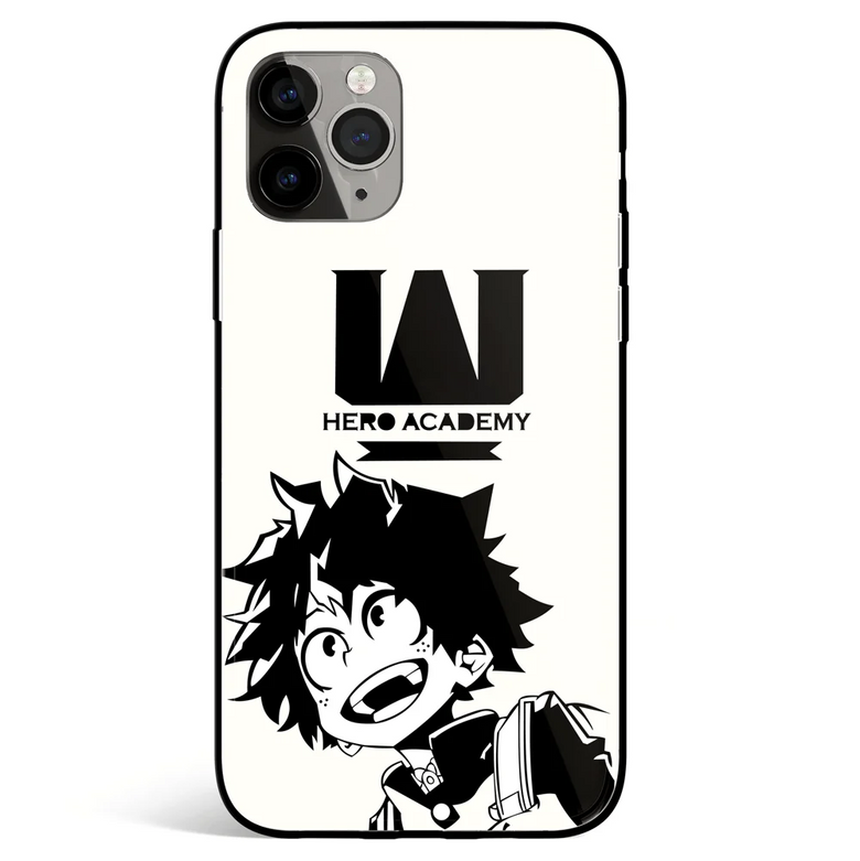 My Hero Academia Deku Izuku Tempered Glass Soft Silicone iPhone Case