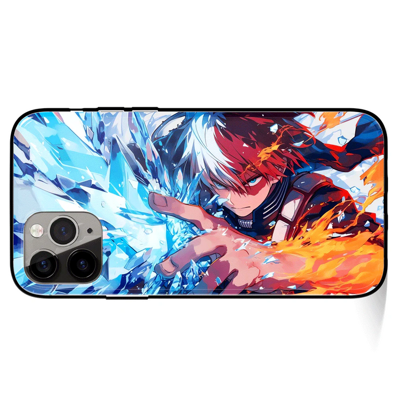 My Hero Academia Shoto Tempered Glass Soft Silicone iPhone Case