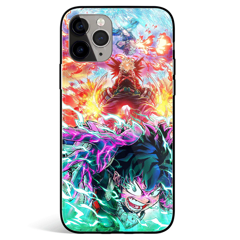 My Hero Academia Deku Izuku Tempered Glass Soft Silicone iPhone Case