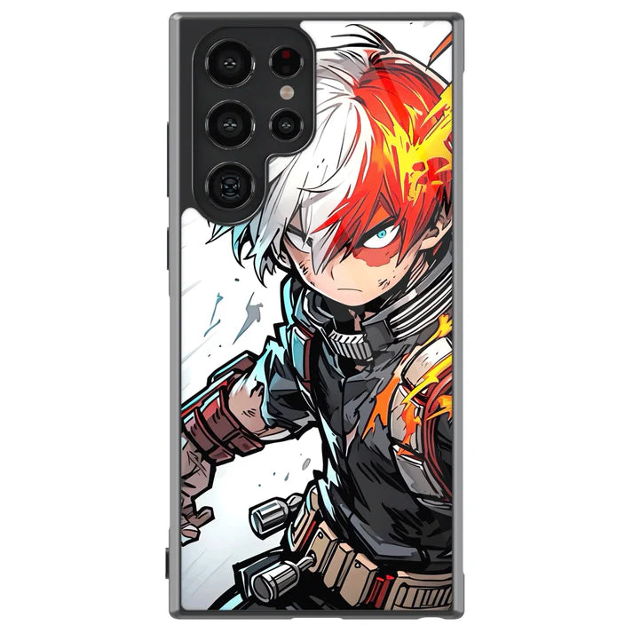 My Hero Academia Shoto Fanart Tempered Glass Tough Soft Silicone Samsung Case