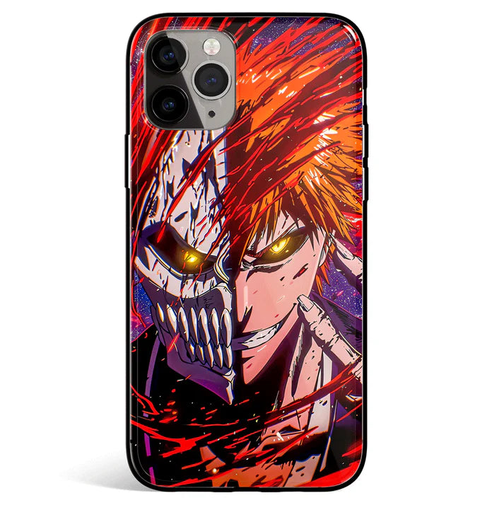 Bleach Tempered Glass Soft Silicone iPhone Case