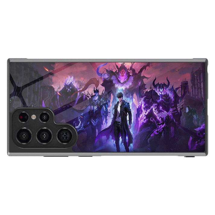 Solo Leveling Summon Shadow Tempered Glass Tough Samsung Phone Case