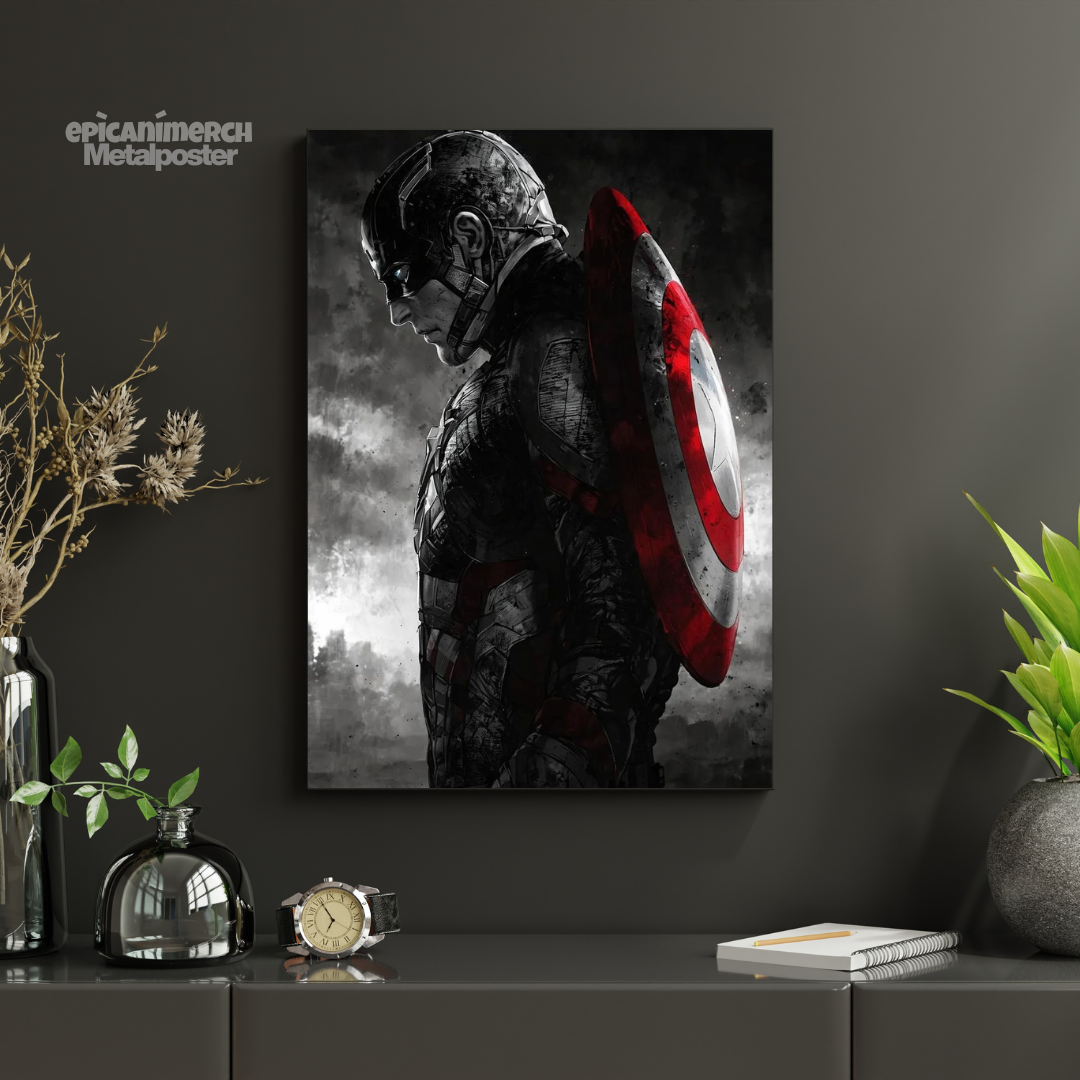 High-Quality Captain America Avengers Metal Poster