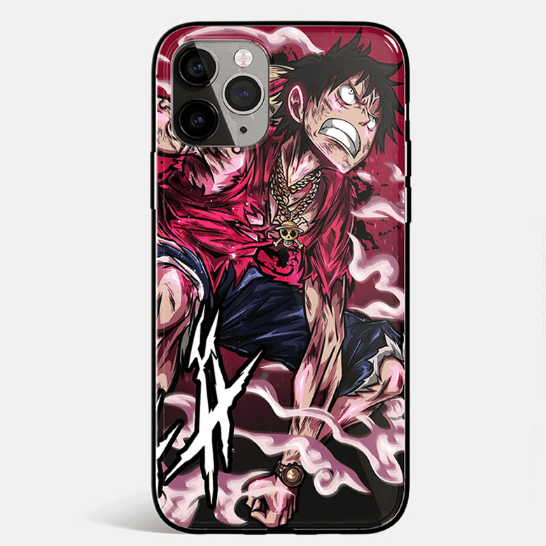 One Piece Luffy Tempered Glass Soft Silicone Phone Case