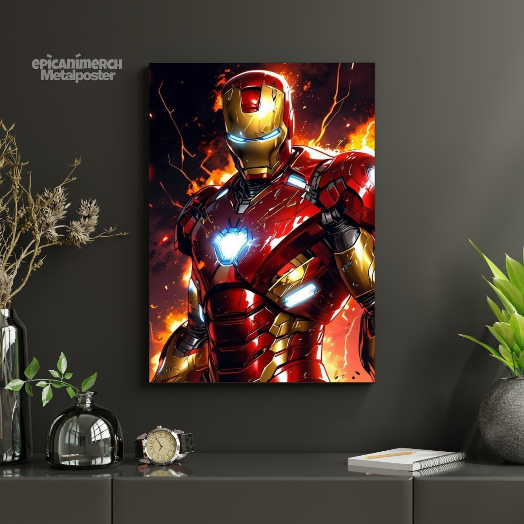 Futuristic Marvel Iron Man Metal Wall Poster
