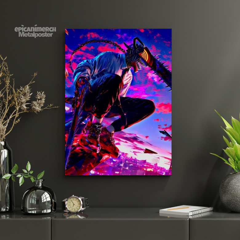 Chainsaw Man: Neon Nightmare Metal Poster