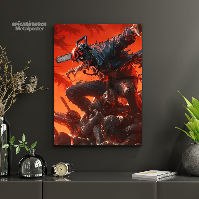 Full Power Denji: Chainsaw Devil Metal Art