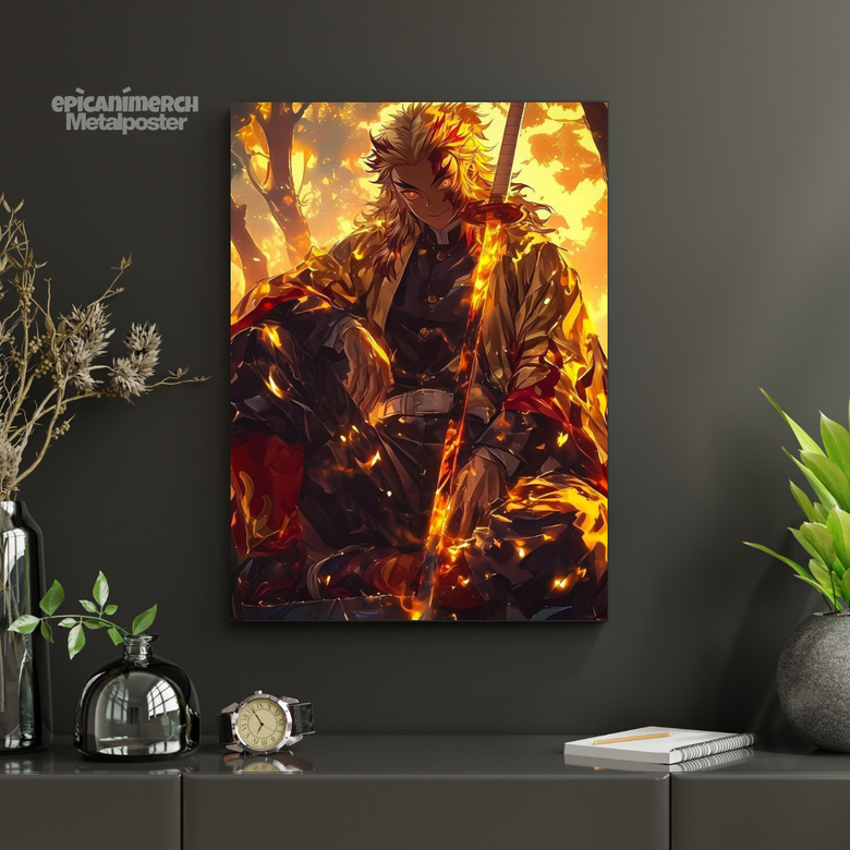Demon Slayer โ Tanjiro โBlossoms of Hopeโ Premium Metal Poster