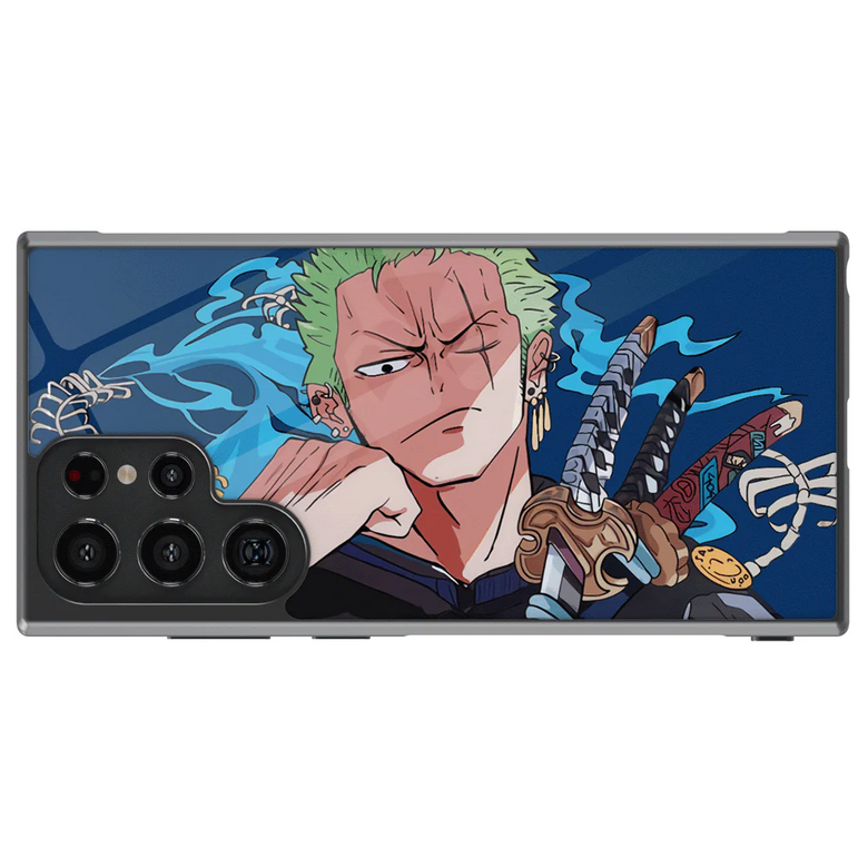One Piece Roronoa Zoro Tempered Glass Tough Samsung Phone Case