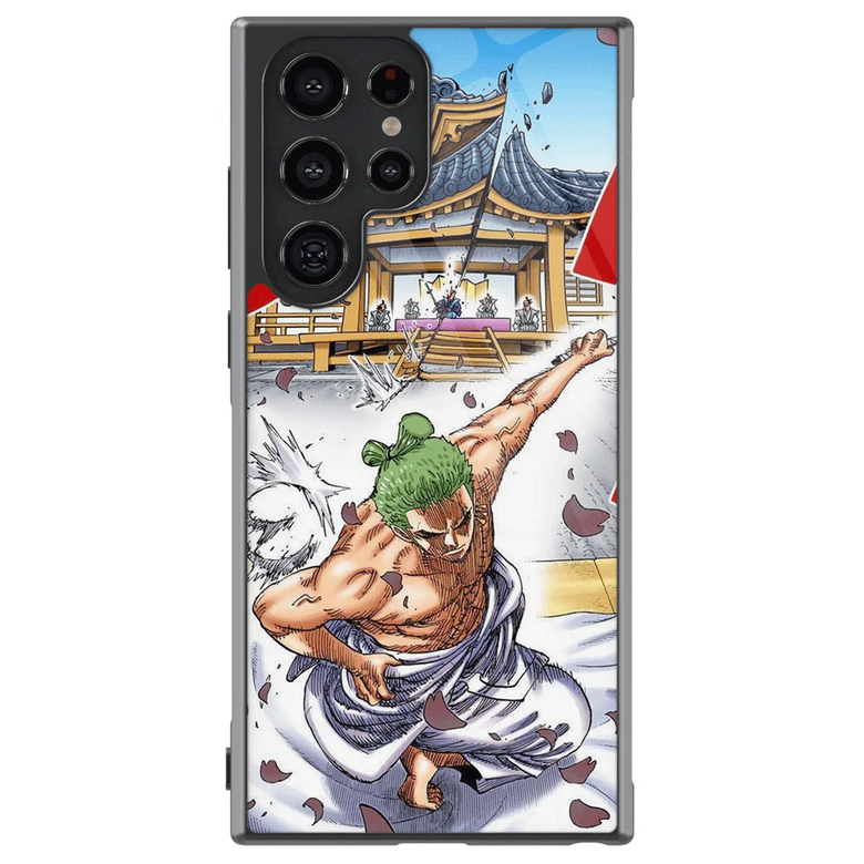 One Piece Roronoa Zoro Swordsman Tempered Glass Tough Samsung Case