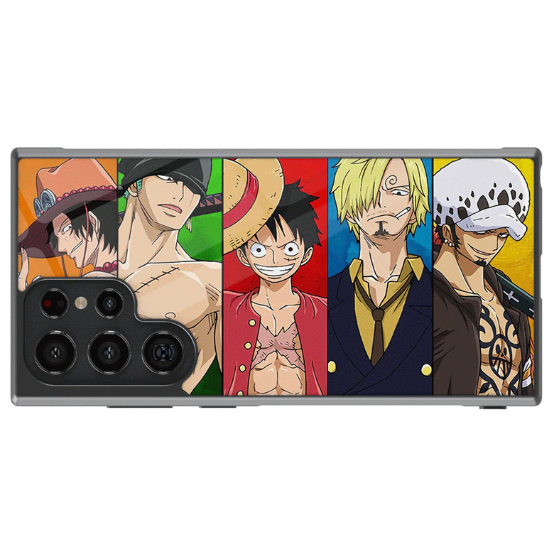 One Piece Anime Tempered Glass Tough Samsung Phone Case