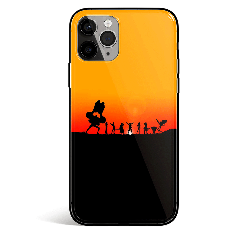 One Piece Mugiwara Crew in Sunset iPhone Case