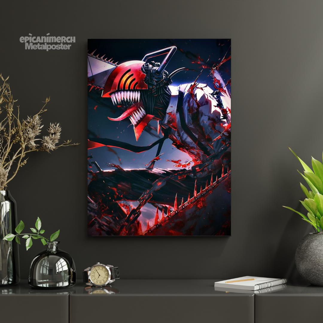 Blood & Fury: The Chainsaw Devil Unleashed Metal Art