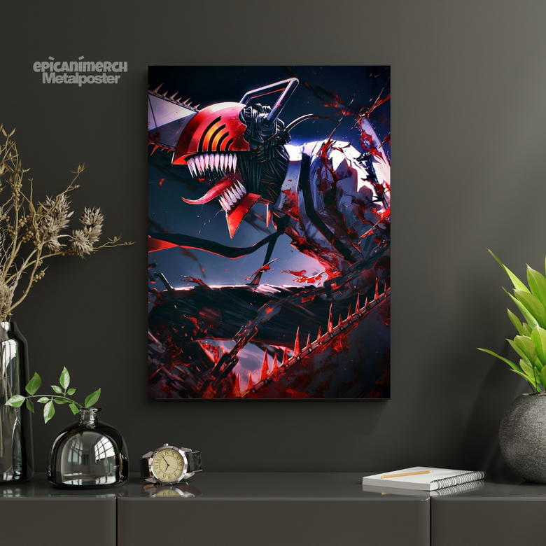Blood & Fury: The Chainsaw Devil Unleashed Metal Art