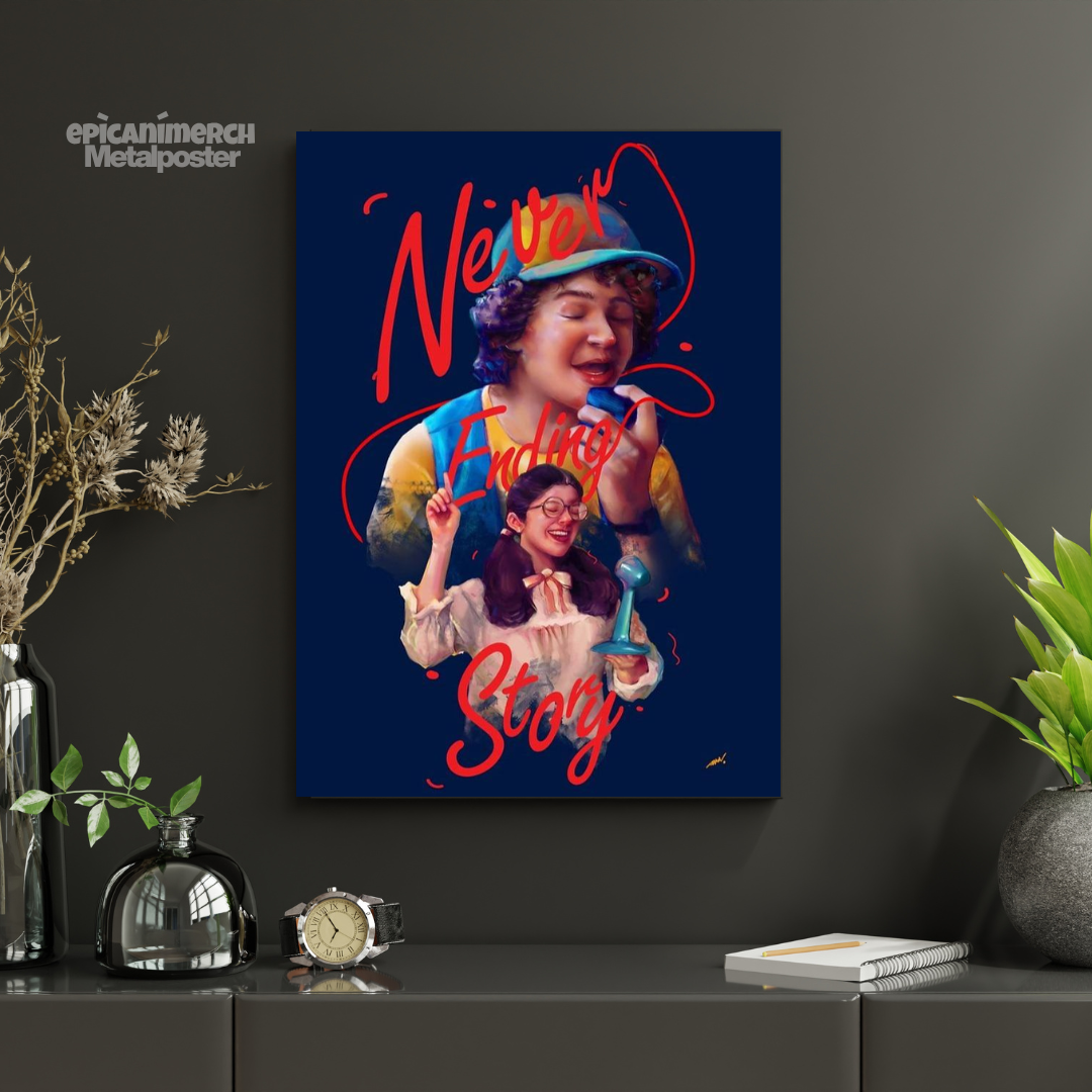 Stranger Things – The Never Ending Story Duo Metal Poster