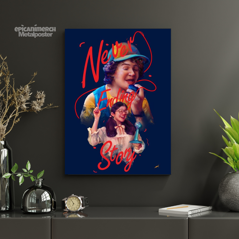 Stranger Things – The Never Ending Story Duo Metal Poster