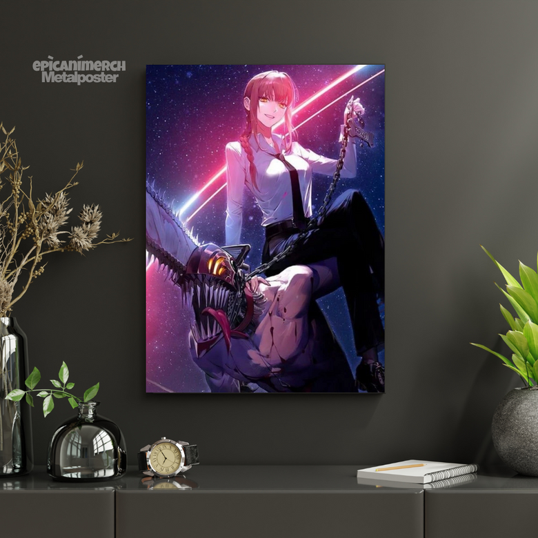 Makima's Command: Chainsaw Man Metal Art
