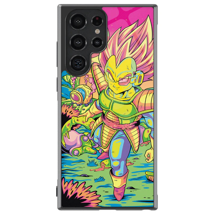 Dragon Ball Prince Vegeta Tempered Glass Tough Samsung Phone Case