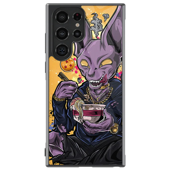 Fanart Stylish Beerus Tempered Glass Tough Samsung Phone Case
