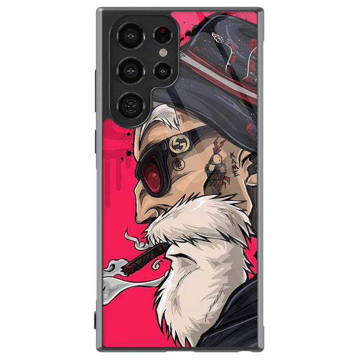 Hand-Drawn Master Roshi Red Tempered Glass Tough Samsung Case