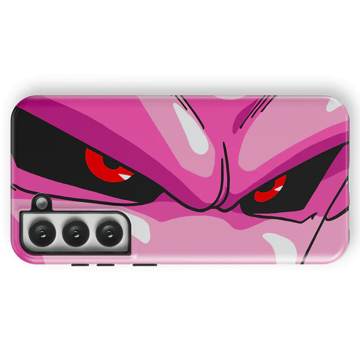 Pink Buu Eyes Temepered Glass Samsung Phone Case