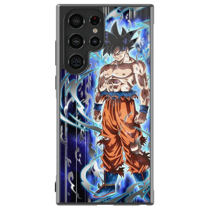 Burning Goku Tempered Glass Tough Samsung Phone Case