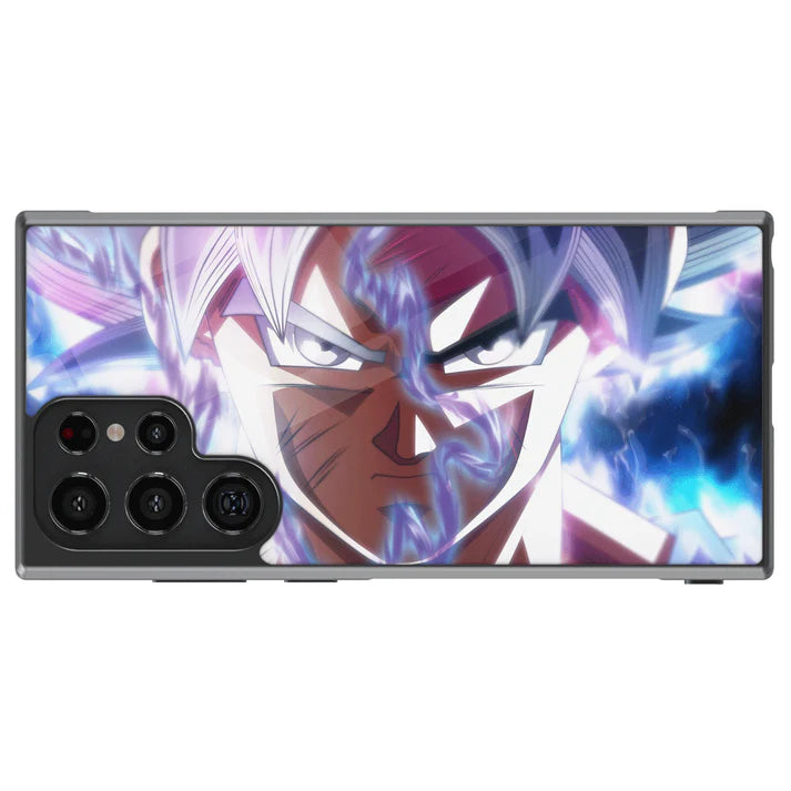 Fury Goku Sliver Hair Tempered Glass Tough Samsung Phone Case