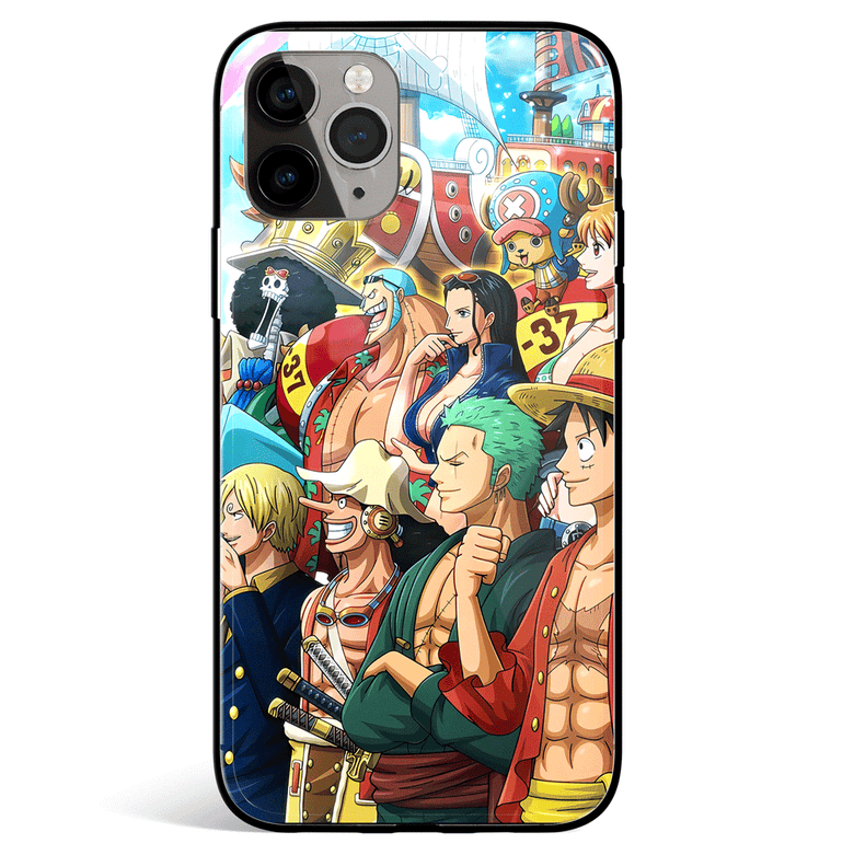 One Piece Mugiwara iPhone Tempered Glass Soft Silicone Phone Case