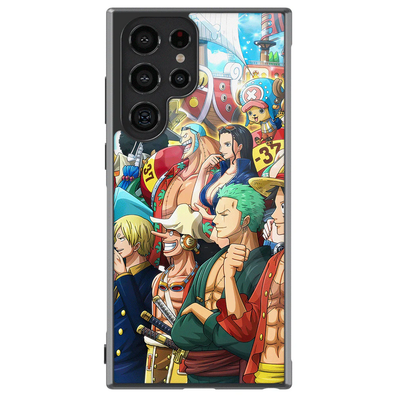 One Piece Mugiwara Samsung Tempered Glass Tough Phone Case