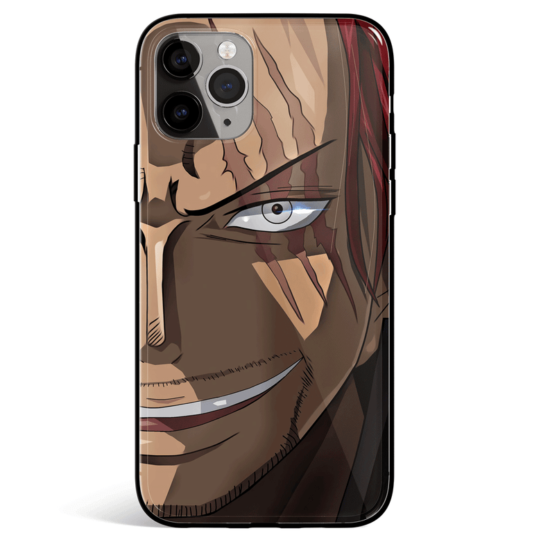 One Piece Shanks iPhone Tempered Glass Soft Silicone Phone Case