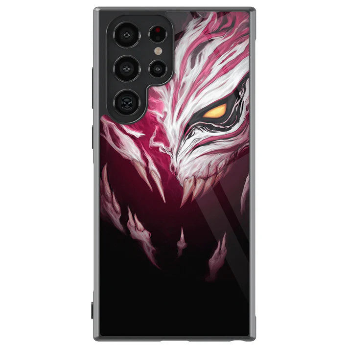 Bleach Ichigo Mask Red Tempered Glass Tough Samsung Phone Case