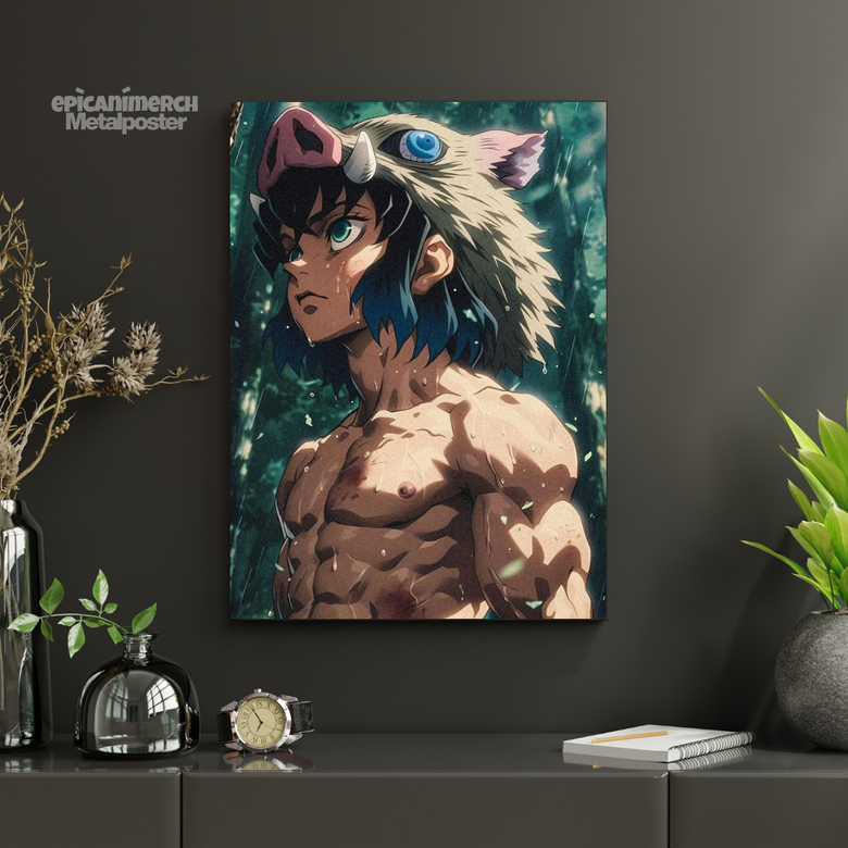 Demon Slayer โ Inosuke โSpirit of the Forestโ Premium Metal Poster