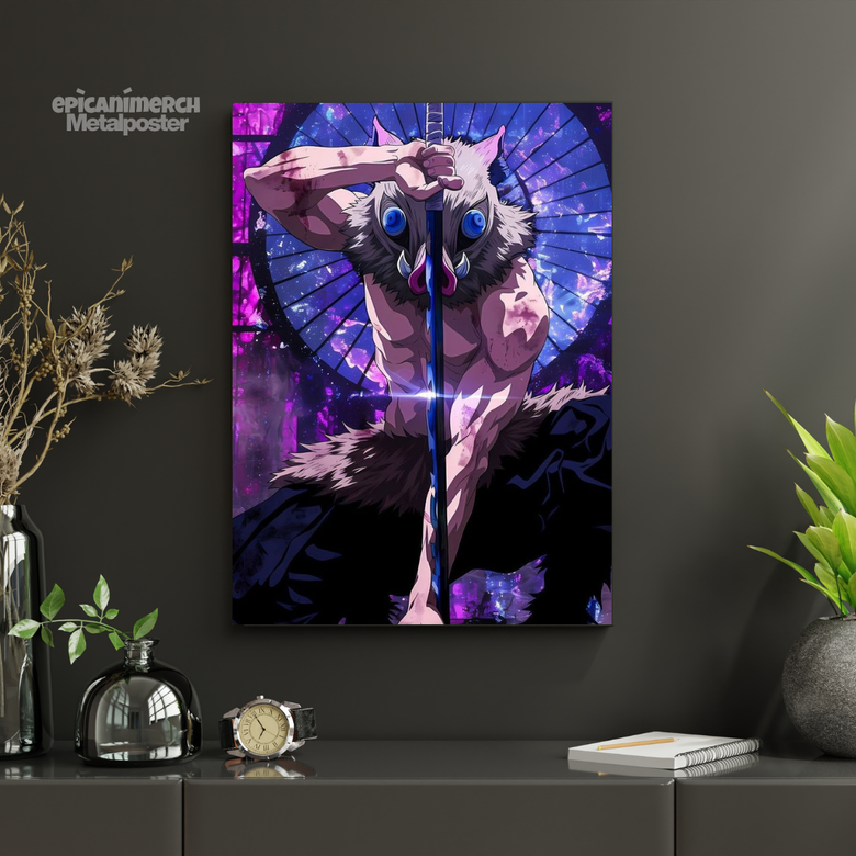 Demon Slayer โ Inosuke โBeast Under the Moonโ Premium Metal Poster