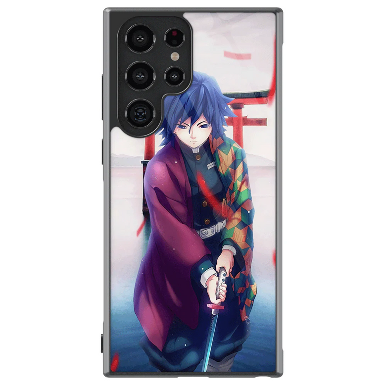 Demon Slayer Giyu Tomioka Master Swordsman Tempered Glass Tough Samsung Case