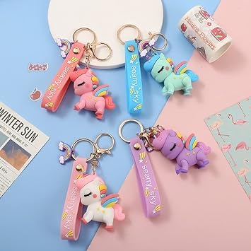 Unicorn 4 Designs 3D Keychain Any One