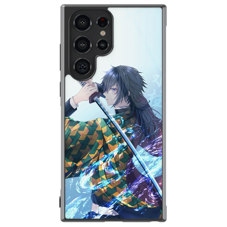 Demon Slayer Giyu Tomioka 3 Tempered Glass Tough Samsung Case
