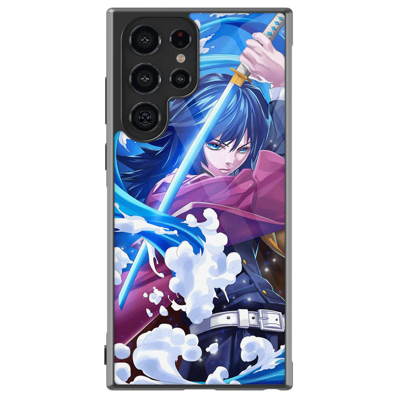 Demon Slayer Giyu Tomioka 4 Tempered Glass Tough Samsung Case