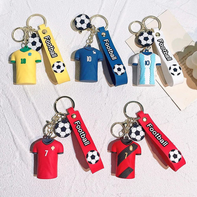 Footballers Jersey 5 Design set 3D Keychain Any One