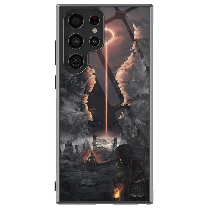 Dark Souls Tempered Glass Tough Soft Silicone Samsung Case