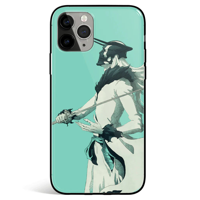 Bleach Vasto Lorde Ichigo Blue Tempered Glass Soft Silicone iPhone Case