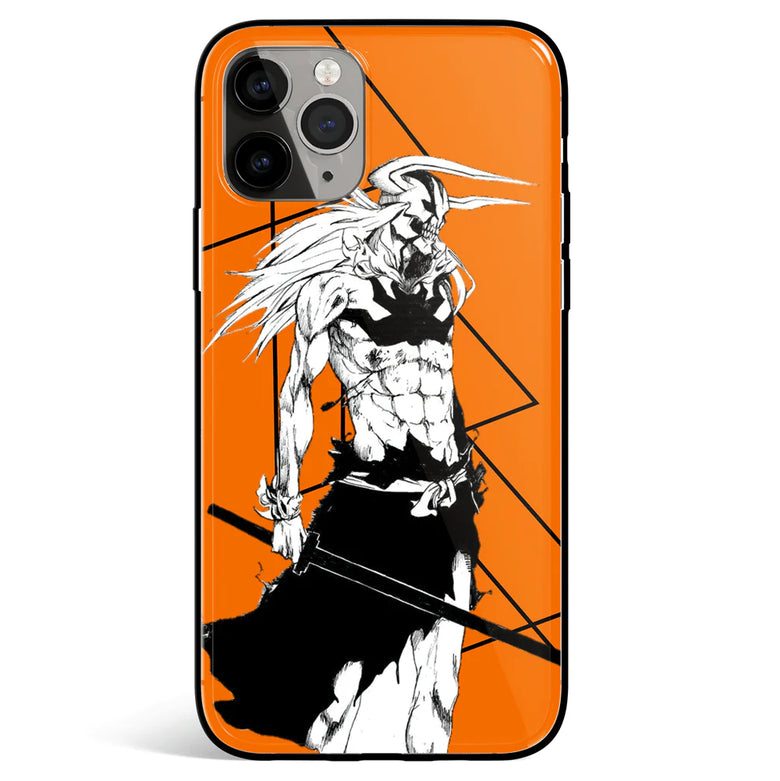 Bleach Vasto Lorde Ichigo Orange Tempered Glass Soft Silicone iPhone Case