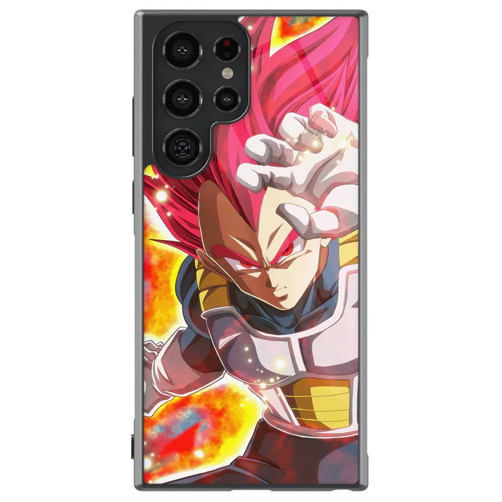 Dragon Ball Vegeta SSJ Tempered Glass Tough Samsung Case