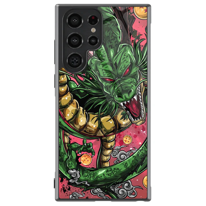Dragon Ball Shenron Tempered Glass Tough Samsung Phone Case