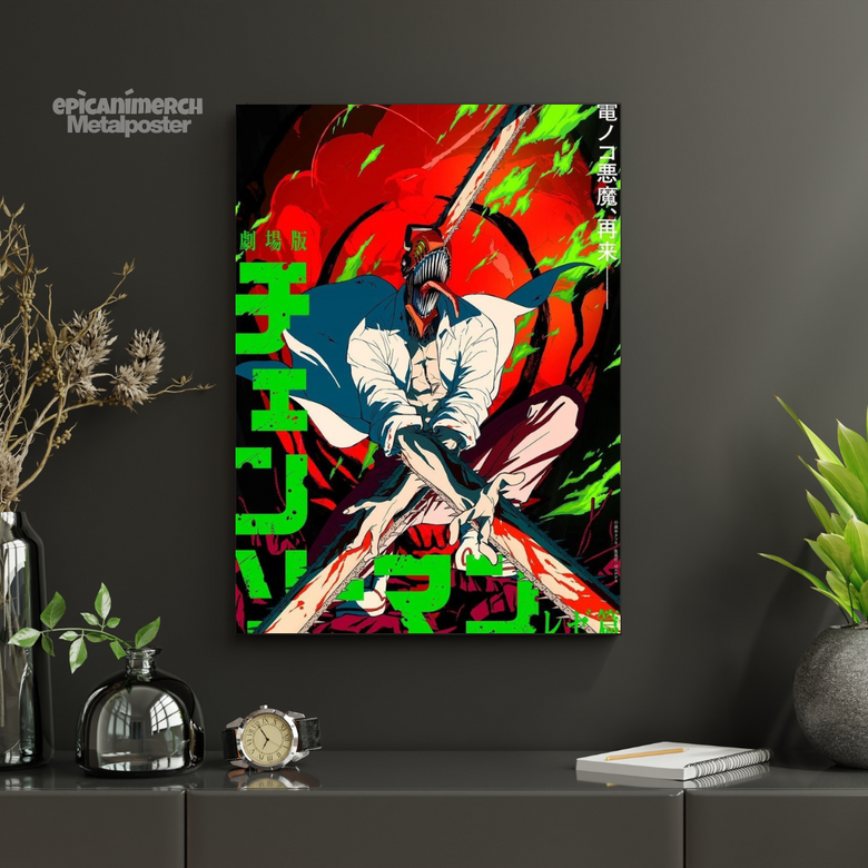 Full Power Denji: Chainsaw Devil Metal Art