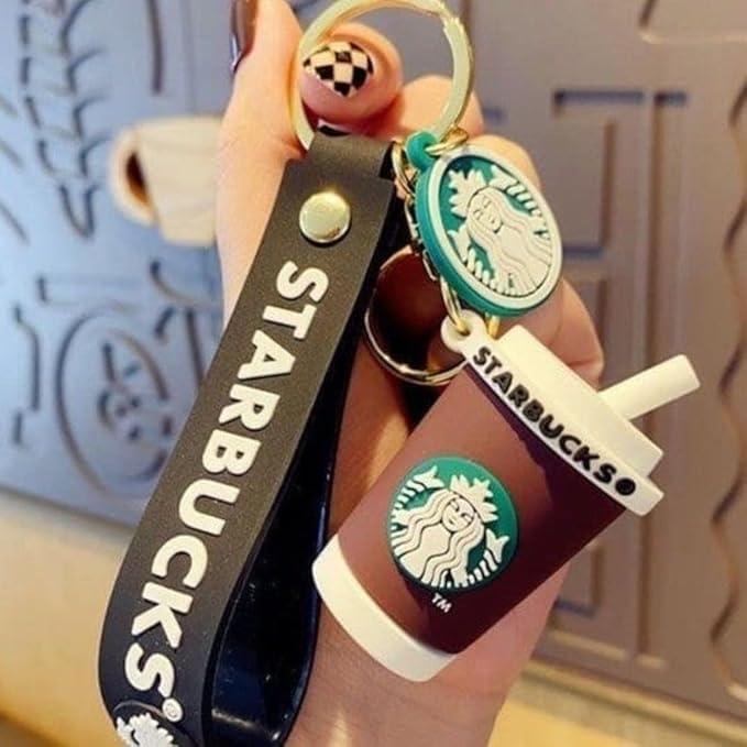 Starbucks Brown Glass 3D Keychain